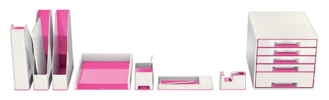 Brievenbak Leitz WOW wit/roze 3