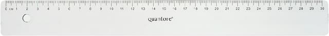 Liniaal Quantore 30cm kunststof transparant