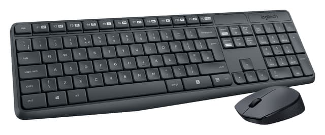 Toetsenbord- en muisset Logitech MK235 draadloos QWERTY zwart 3