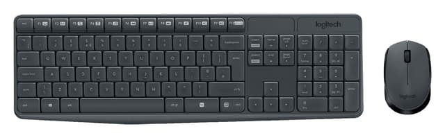 Toetsenbord- en muisset Logitech MK235 draadloos QWERTY zwart