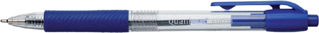 Balpen Quantore Grip drukknop blauw medium 2