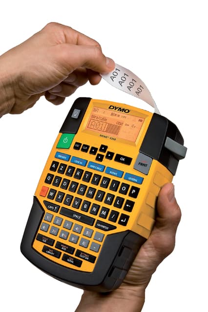 Labelprinter Dymo Rhino 4200 industrieel azerty 19mm geel 3