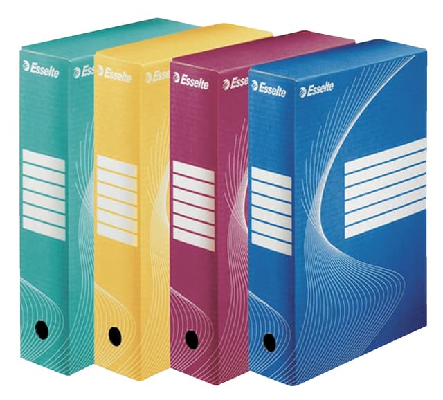 Archiefdoos Esselte Boxycolor 80mm 352x250mm wit 3