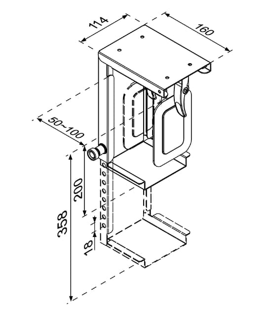 CPU houder Neomounts D075 10kg zwart 2