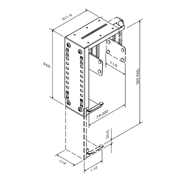 CPU houder Neomounts D100 30kg zwart 2