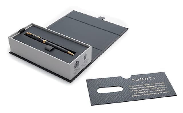 Balpen Parker Sonnet black lacquer GT medium 4