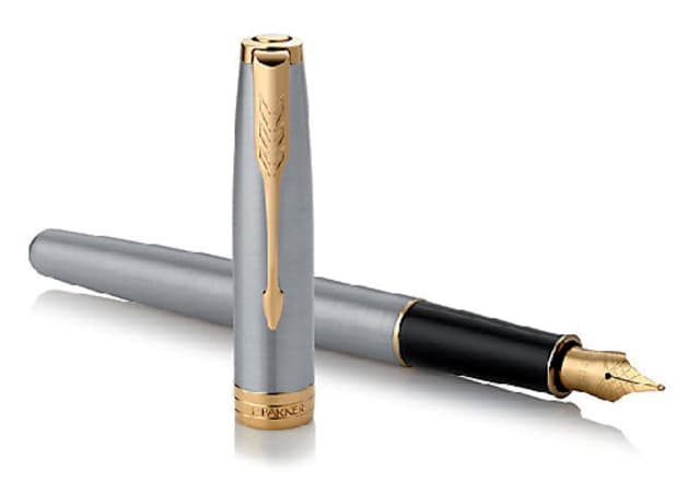 Vulpen Parker Sonnet stainless steel GT fijn 5