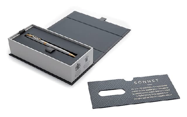 Balpen Parker Sonnet stainless steel GT medium 4