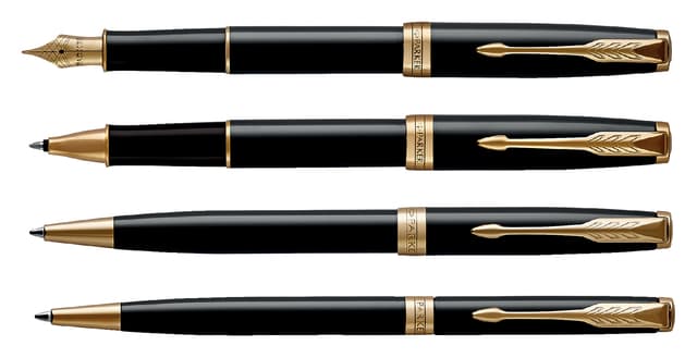 Balpen Parker Sonnet black lacquer GT medium 3