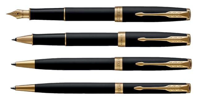 Rollerpen Parker Sonnet matte black GT fijn 4