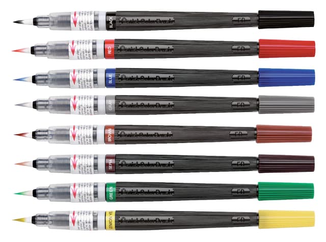 Brushpen Pentel XGFL-101X zwart 3
