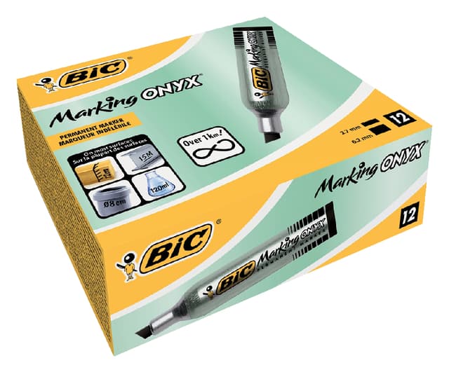 Viltstift Bic 1481 onyx schuin M zwart 3