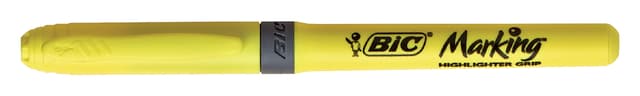 Markeerstift Bic brite liner grip geel 2