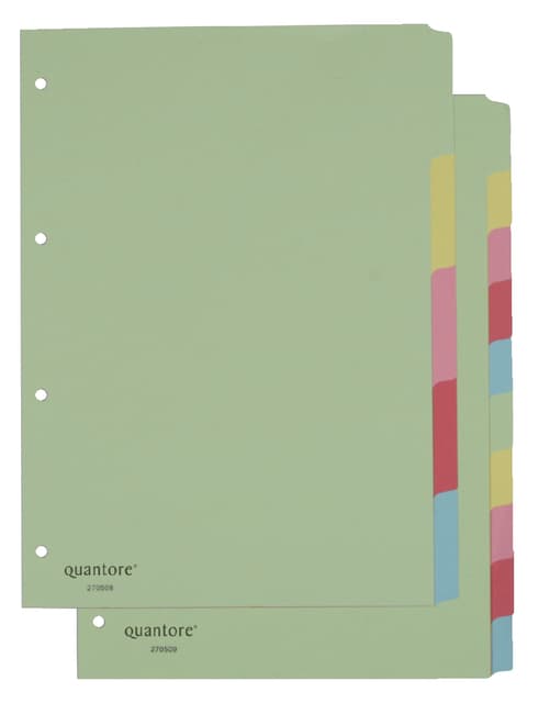 Tabbladen Quantore 4-gaats 5-delig assorti karton 2