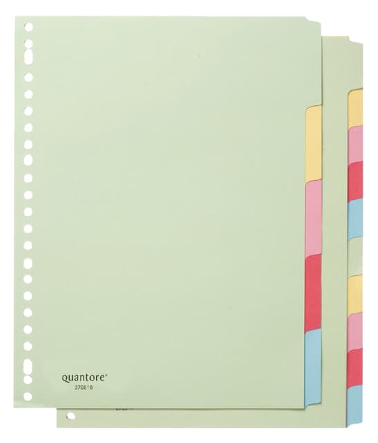 Tabbladen Quantore 23-gaats 5-delig assorti karton 2
