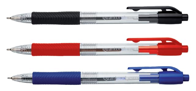 Balpen Quantore Grip drukknop rood medium 2