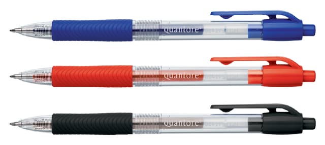 Gelschrijver Quantore grip drukknop 0.7mm rood 2