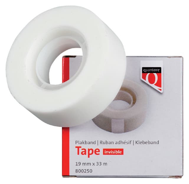 Onzichtbaar plakband Quantore 19mmx33m 2