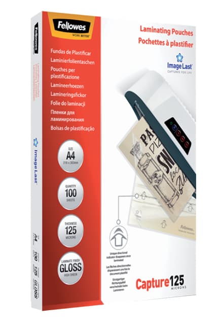 Lamineerhoes Fellowes A4 2x125micron glans 100 stuks 4