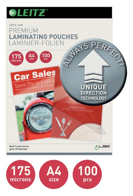 Lamineerhoes Leitz iLAM A4 2x175micron 100 stuks 2