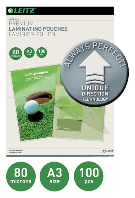 Lamineerhoes Leitz iLAM A3 2x80micron 100 stuks 2