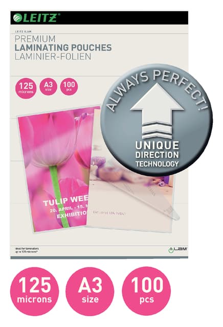 Lamineerhoes Leitz iLAM A3 2x125micron 100 stuks 2