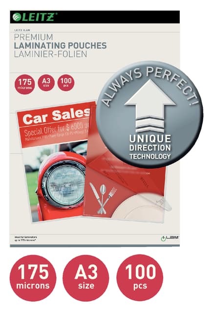 Lamineerhoes Leitz iLAM A3 2x175micron 100 stuks 2