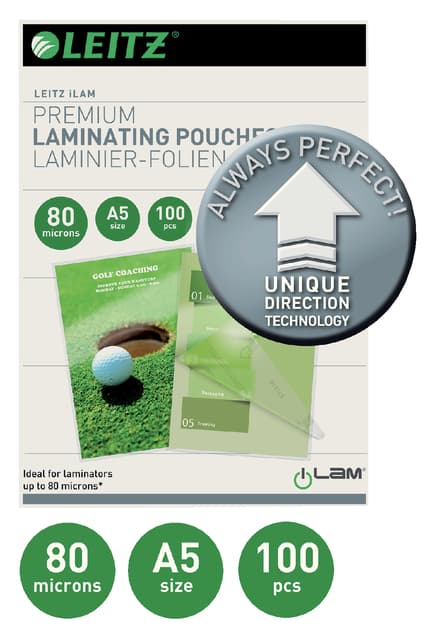 Lamineerhoes Leitz iLAM A5 2x80micron 100 stuks 2