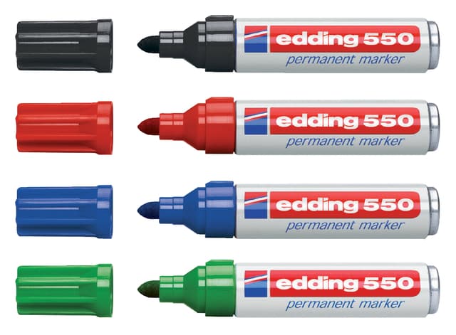 Viltstift edding 550 rond 3-4mm blauw 2