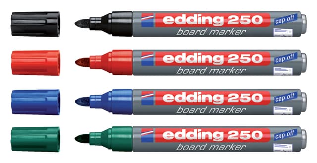 Whiteboardmarker edding 250 rond 1.5-3mm zwart 2