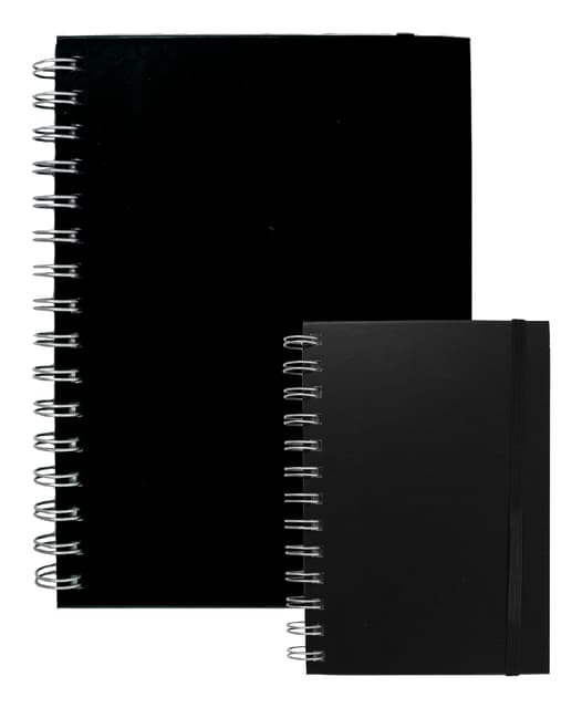 Notitieboek Quantore A5 spiraal lijn 192 pagina's 80gr zwart 3
