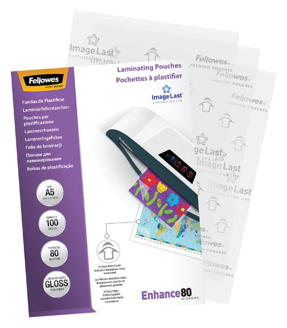 Lamineerhoes Fellowes A5 2x80micron glans 100 stuks 2