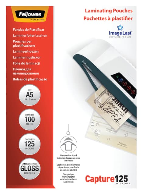 Lamineerhoes Fellowes A5 2x125micron glans 100 stuks 3
