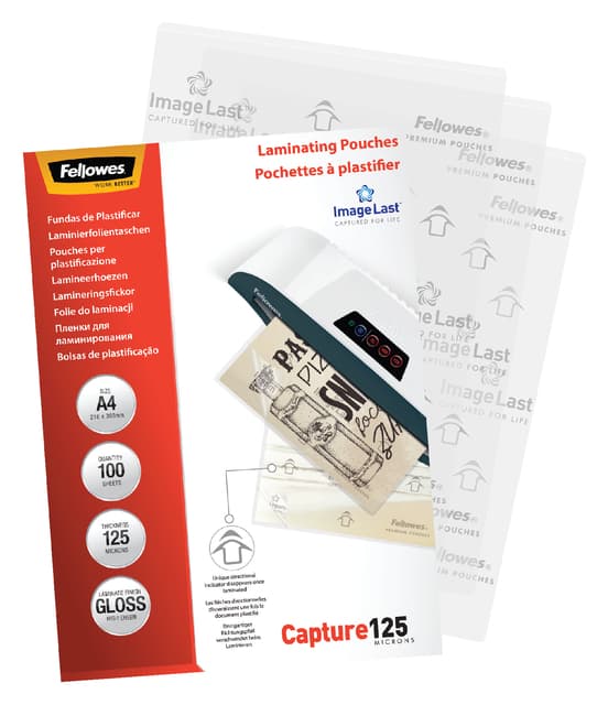 Lamineerhoes Fellowes A4 2x125micron glans 100 stuks 2
