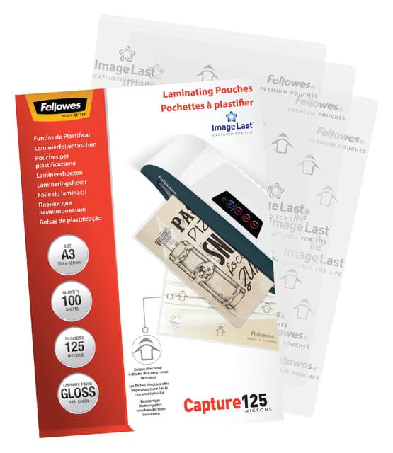 Lamineerhoes Fellowes A3 2x125micron glans 100 stuks 2