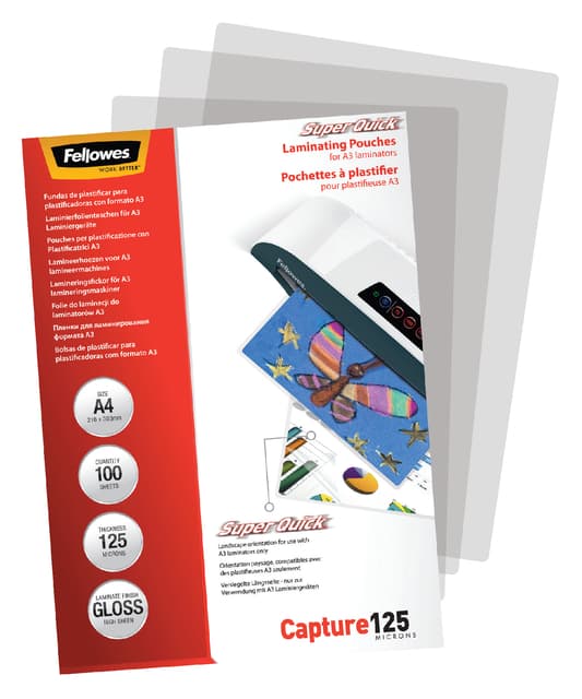 Lamineerhoes Fellowes A4 Superquick 2x125micron 100 stuks 2