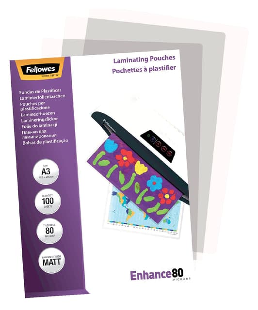Lamineerhoes Fellowes A3 2x80micron mat 100 stuks 2
