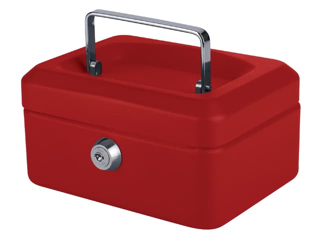 Geldkist Quantore 150x115x80mm rood 2
