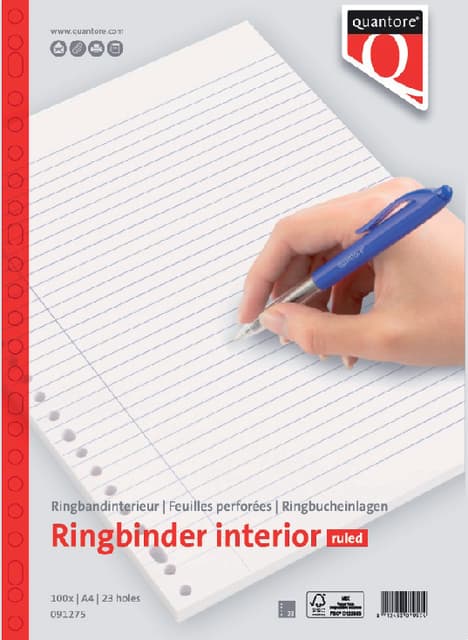 Interieur Quantore A4 23-gaats lijn 200 pagina's