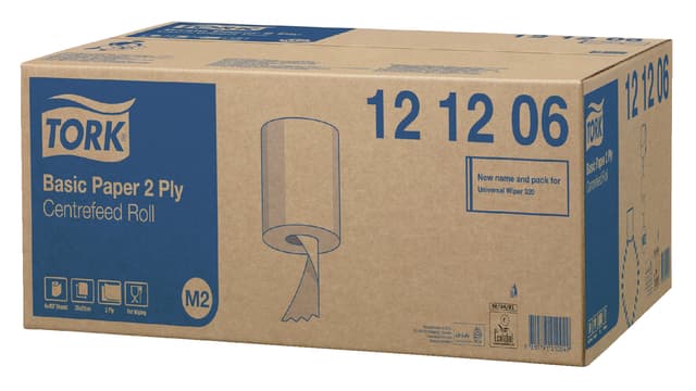 Poetspapier Tork M2 Basic Universal 2-laags 160m wit 121206 3