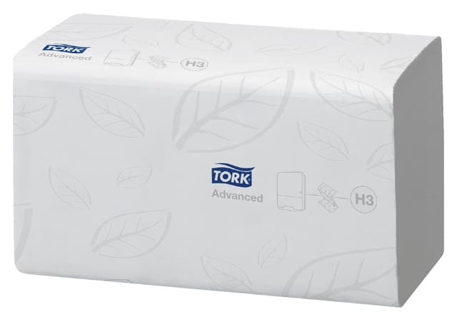 Handdoek Tork H3 Advanced singlefold 2-laags 248x230mm 15x250 vel wit 290163 8
