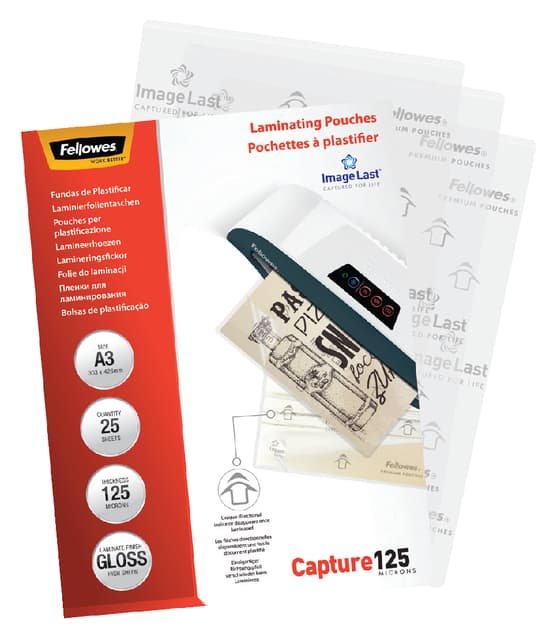 Lamineerhoes Fellowes A3 2x125micron glans 25 stuks 2