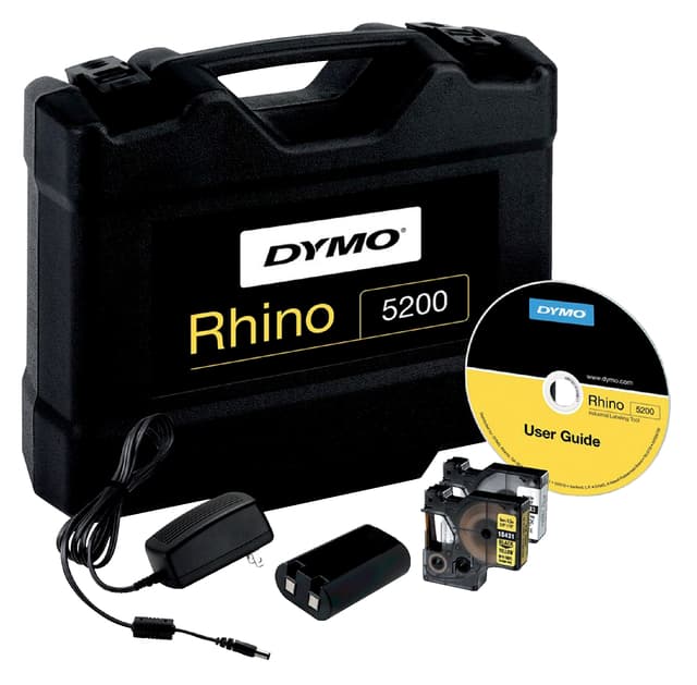 Labelprinter Dymo Rhino 5200 industrieel abc 19mm geel in koffer 2