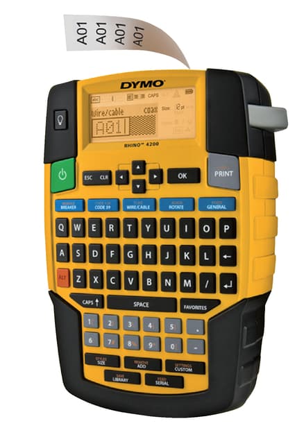 Labelprinter Dymo Rhino 4200 industrieel qwerty 19mm geel 3