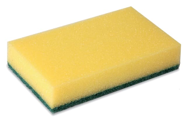 Schuurspons Cleaninq 140x90x28mm geel/groen 10 stuks 2