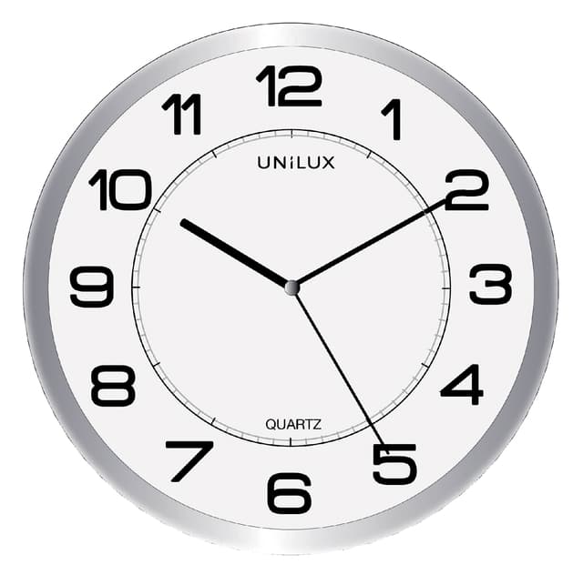 Wandklok Unilux Magnet Ø 30.5cm lichtgrijs/wit
