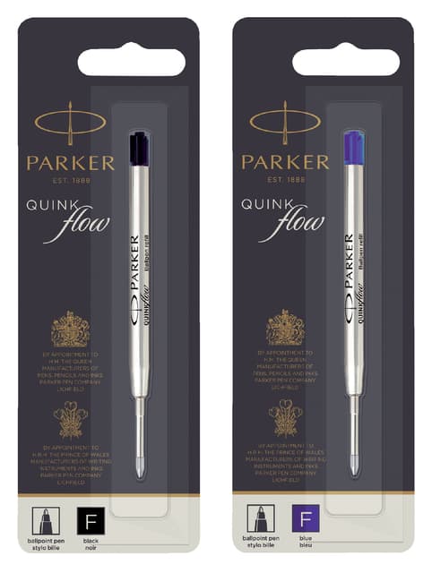 Balpenvulling Parker Quinkflow fijn blauw blister à 1 stuk 3