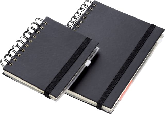 Notitieboek Quantore A5 spiraal lijn 192 pagina's 80gr zwart 2