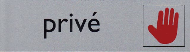 Infobord pictogram prive 165x44mm