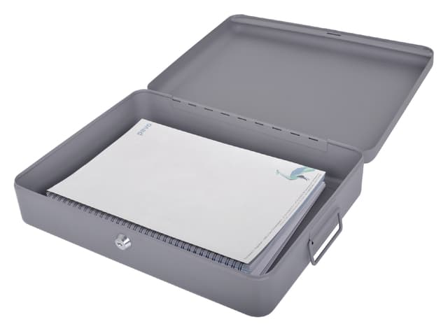 Documentenkist Pavo 370x280x90mm donkergrijs 3